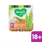 Olvarit Peas, turkey and rice 2-pack (from 18 months)