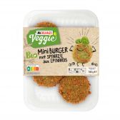 Delhaize Biologische mini spinazie burger (voor uw eigen risico, geen restitutie mogelijk)