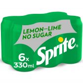 Sprite Suikervrije limonade 6-pack